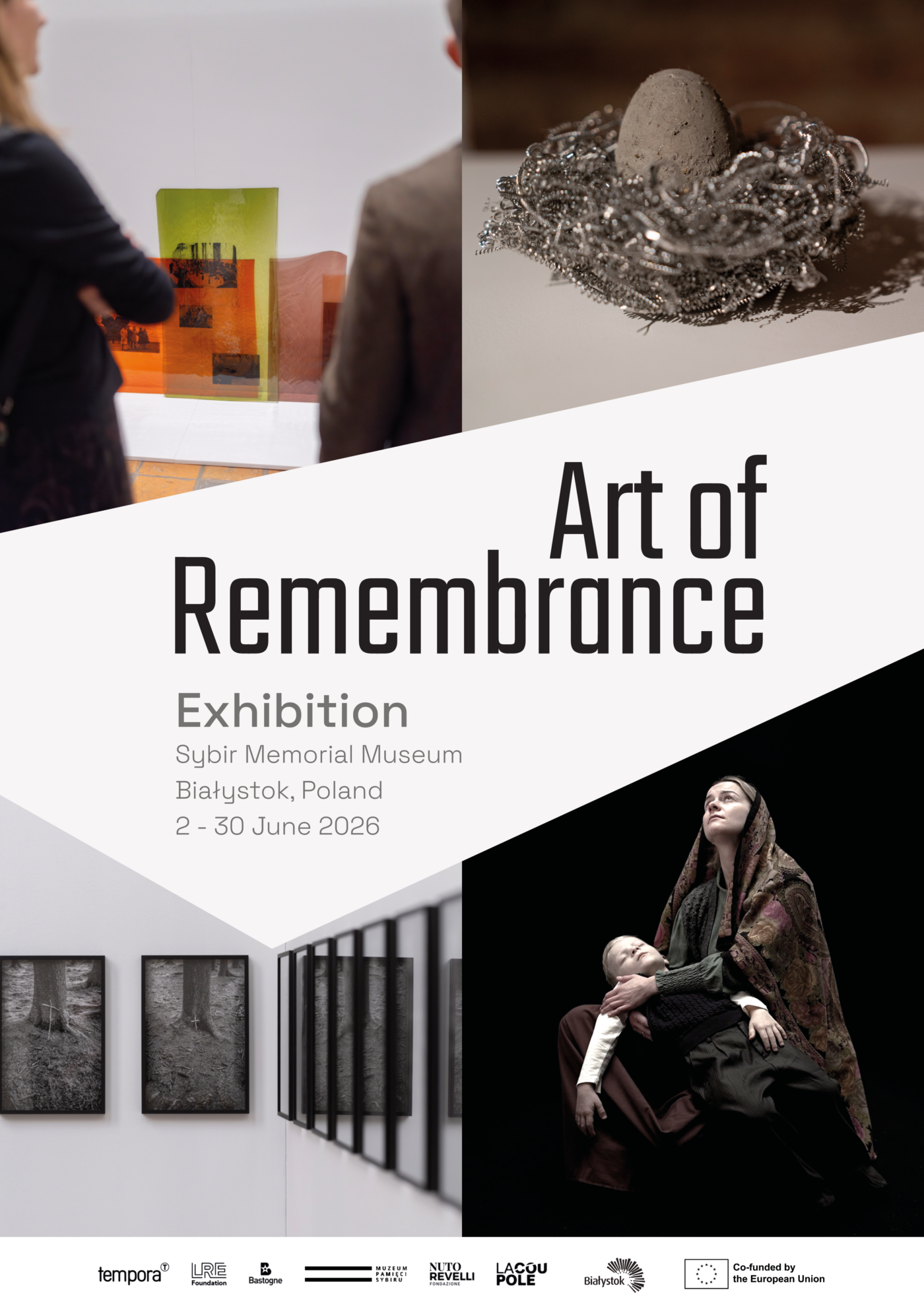 Poster of the Exhibition with pictures of the artworks